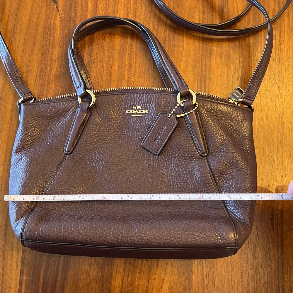 Coach Brown Small Leather Mini Kelsey Crossbody Satchel - Picture 7 of 9